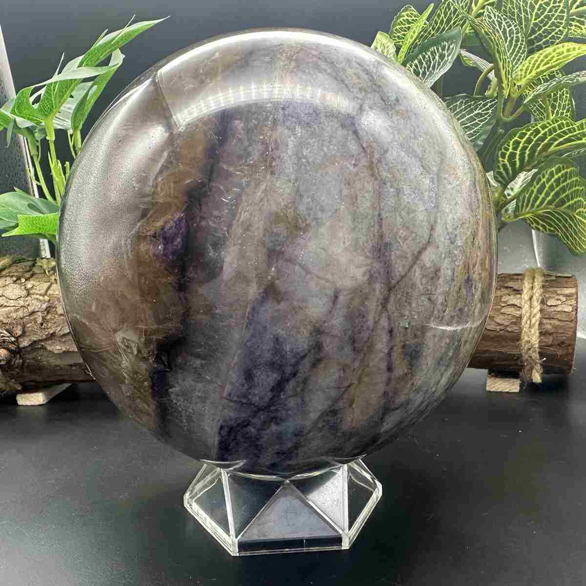 4460g Natural Fluorite Quartz Sphere Crystal Energy Ball Reiki Healing Gem