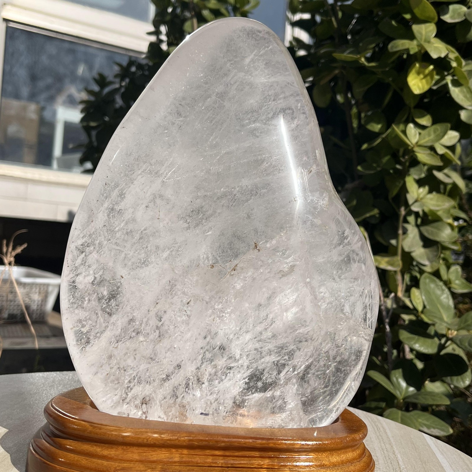 5600g Large Natural Clear Quartz Freeform Cystal Mineral Specimen +Stand