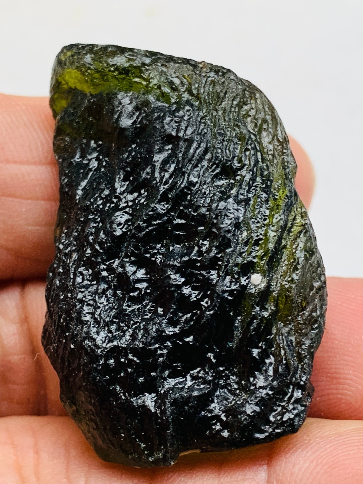 TOP Moldavite Raw Moldavite Crystal from Czech Republic PICcertificate 88CT