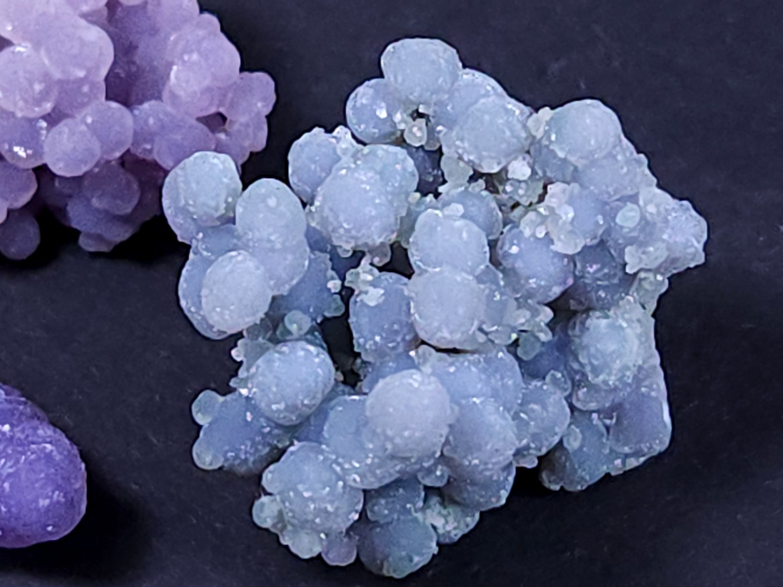 3x A++ Sparkly Purple GRAPE CHALCEDONY Crystals Amethyst Indonesia Agate Quartz