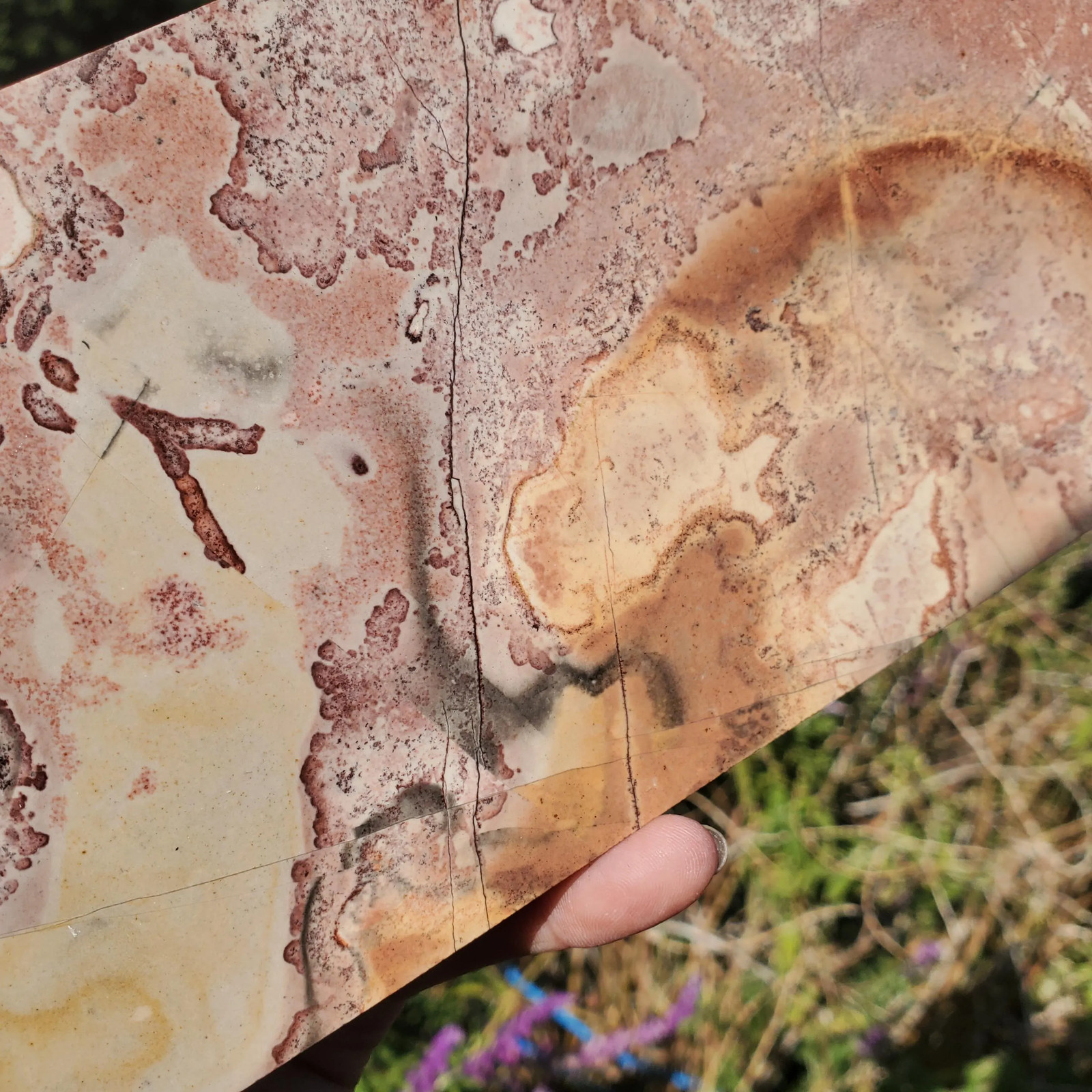 Picture Story Jasper Pastel Dendritic Display Crystal Tile Slab 947 grams