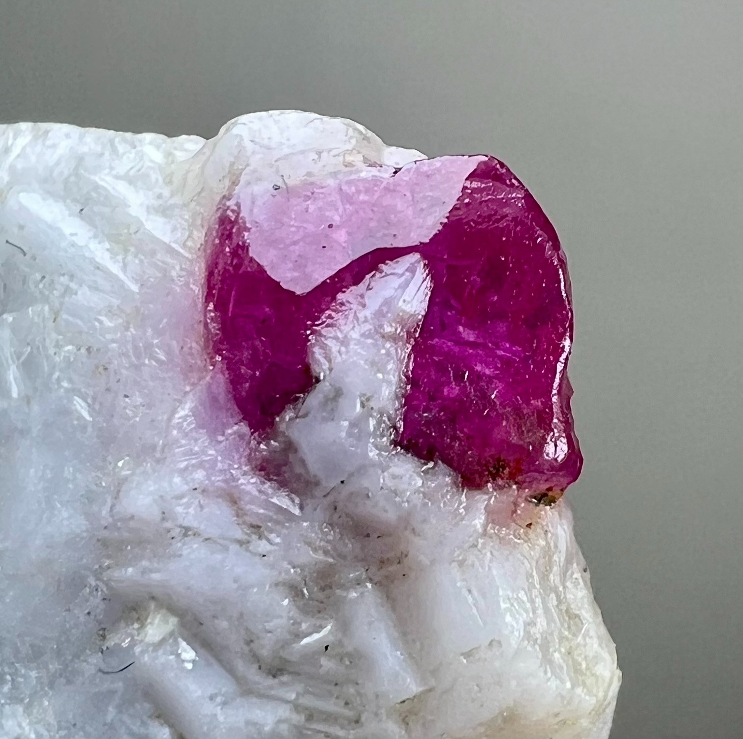 22 CT , Natural Pigeon Blood Ruby Crystal on matrix From Jegdalek Afghanistan