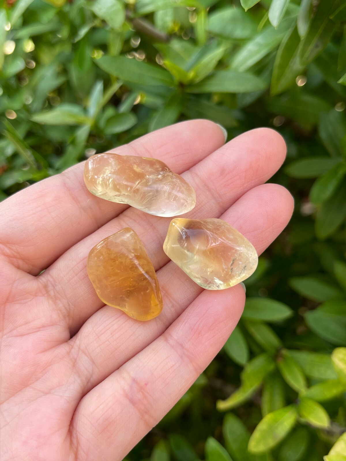 Grade A++ Citrine Tumbled Stone, 0.7″-0.85″ Tumbled Heated Citrine,Pick How Many