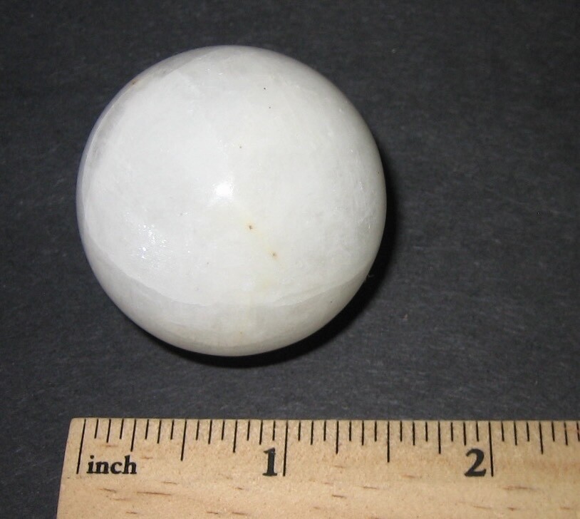 40mm RARE! POLISHED NATURAL CRYOLITE STONE MINERAL SPHERE GREENLAND ~ 86grams *A