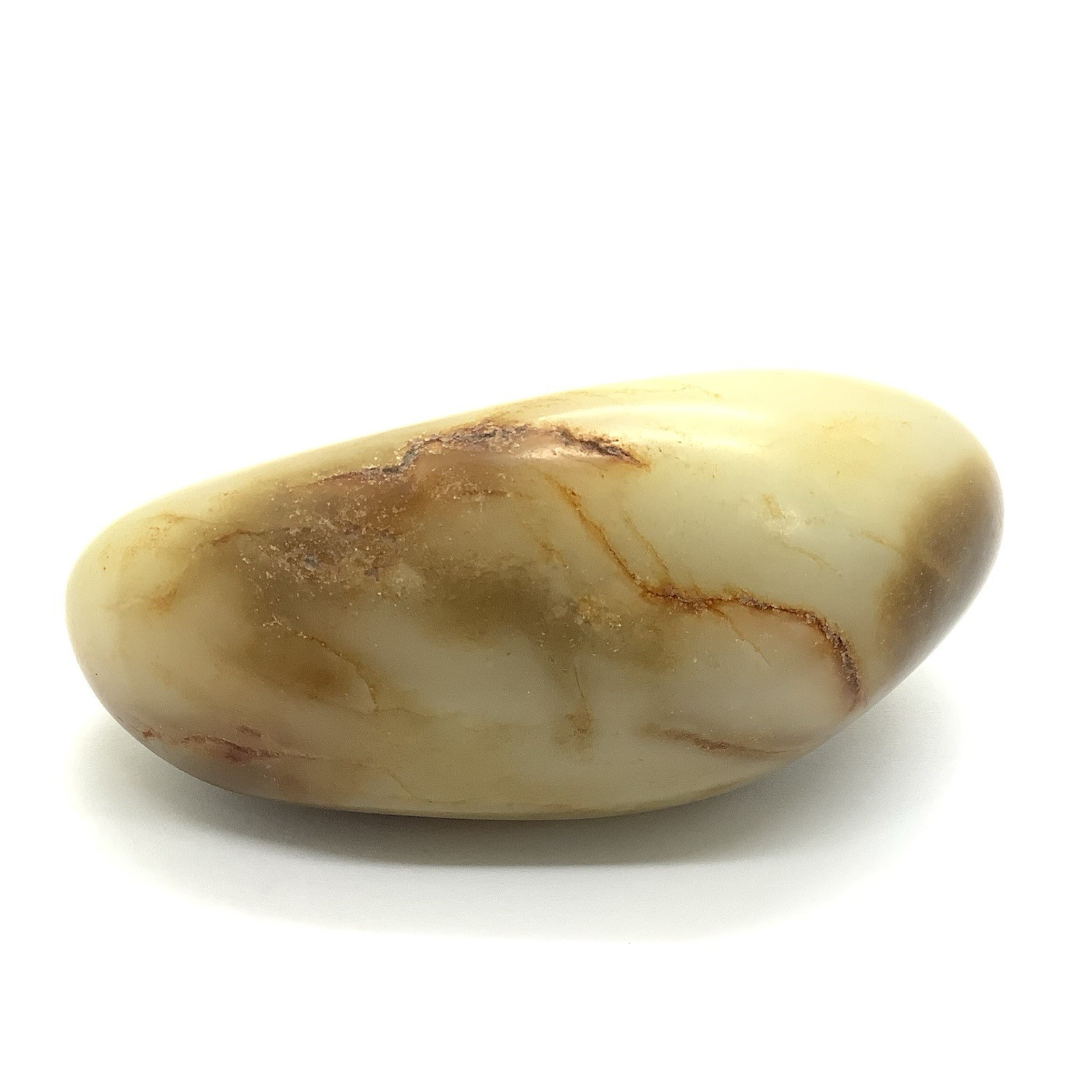 Siberian Jade Stone White Honey Nephrite Jade Cobble Vitim Siberia 248g Specimen