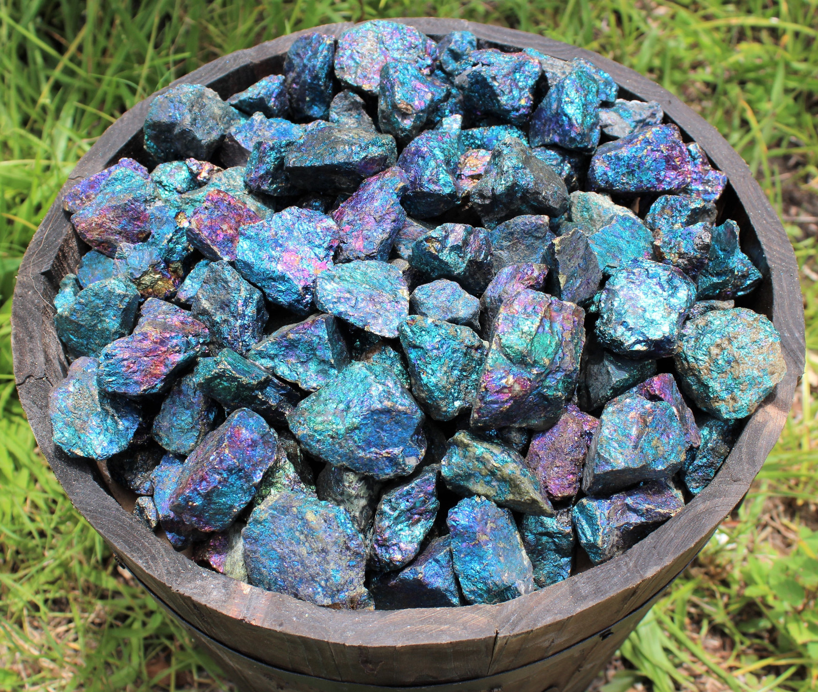 2 lb Bulk Lot Raw Rough Chalcopyrite Gemstone Stone (Peacock Ore Reiki)