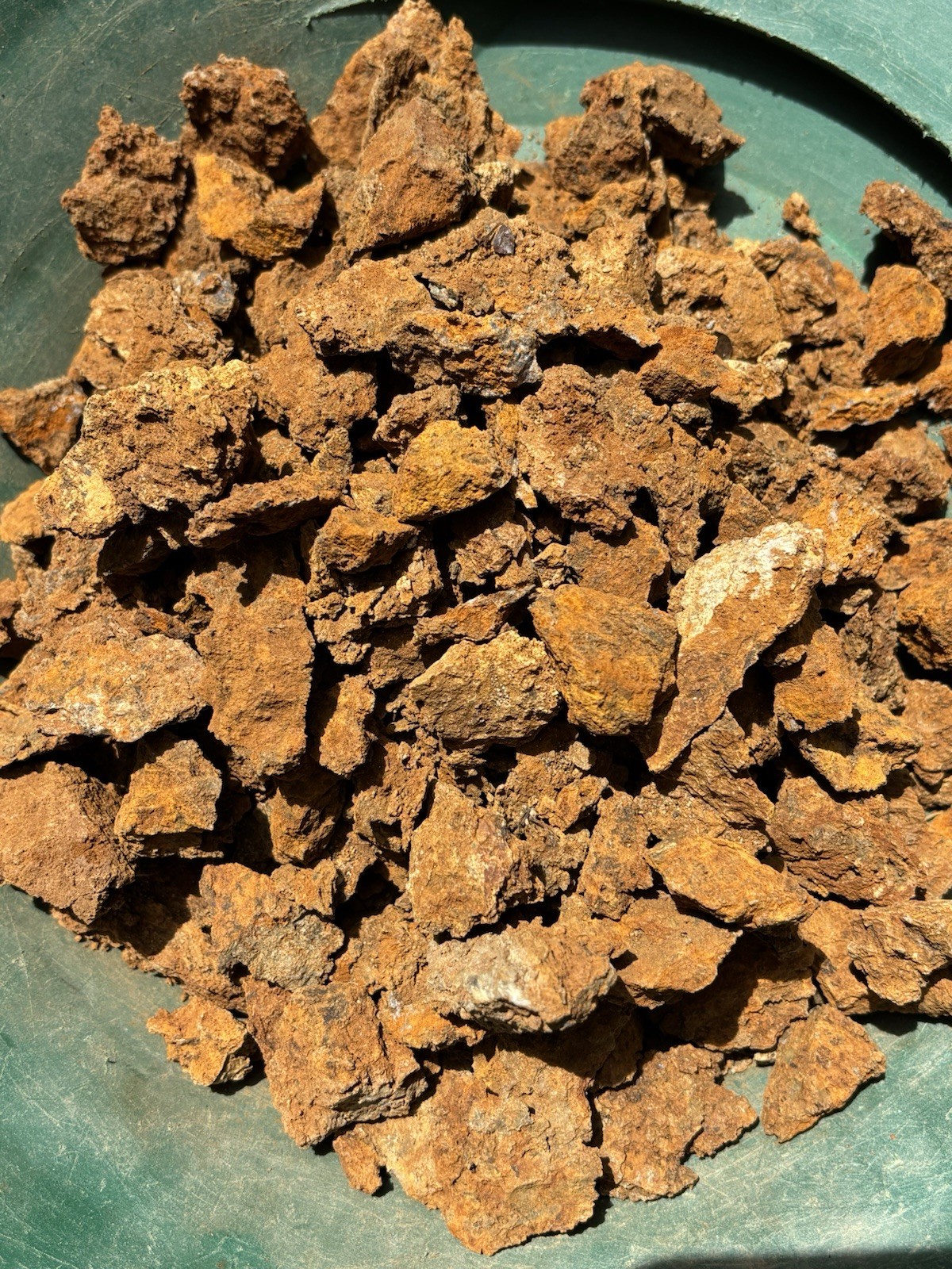 Gossan or iron cap Specimens from Ore deposit Mineral Vein in California.