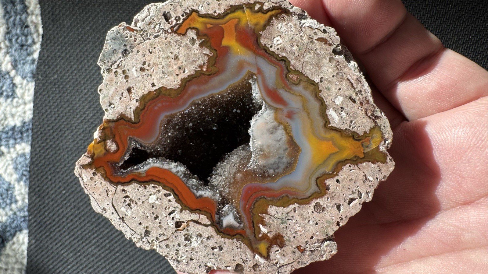 Multicolor Rare Thunderegg Agate Pair From Pujiang China