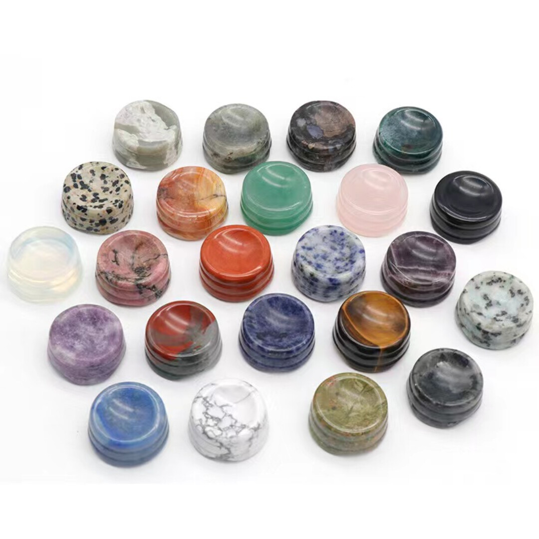 7pc Natural Small Sphere Holder Ball Base Egg Stand Display Sphere Support