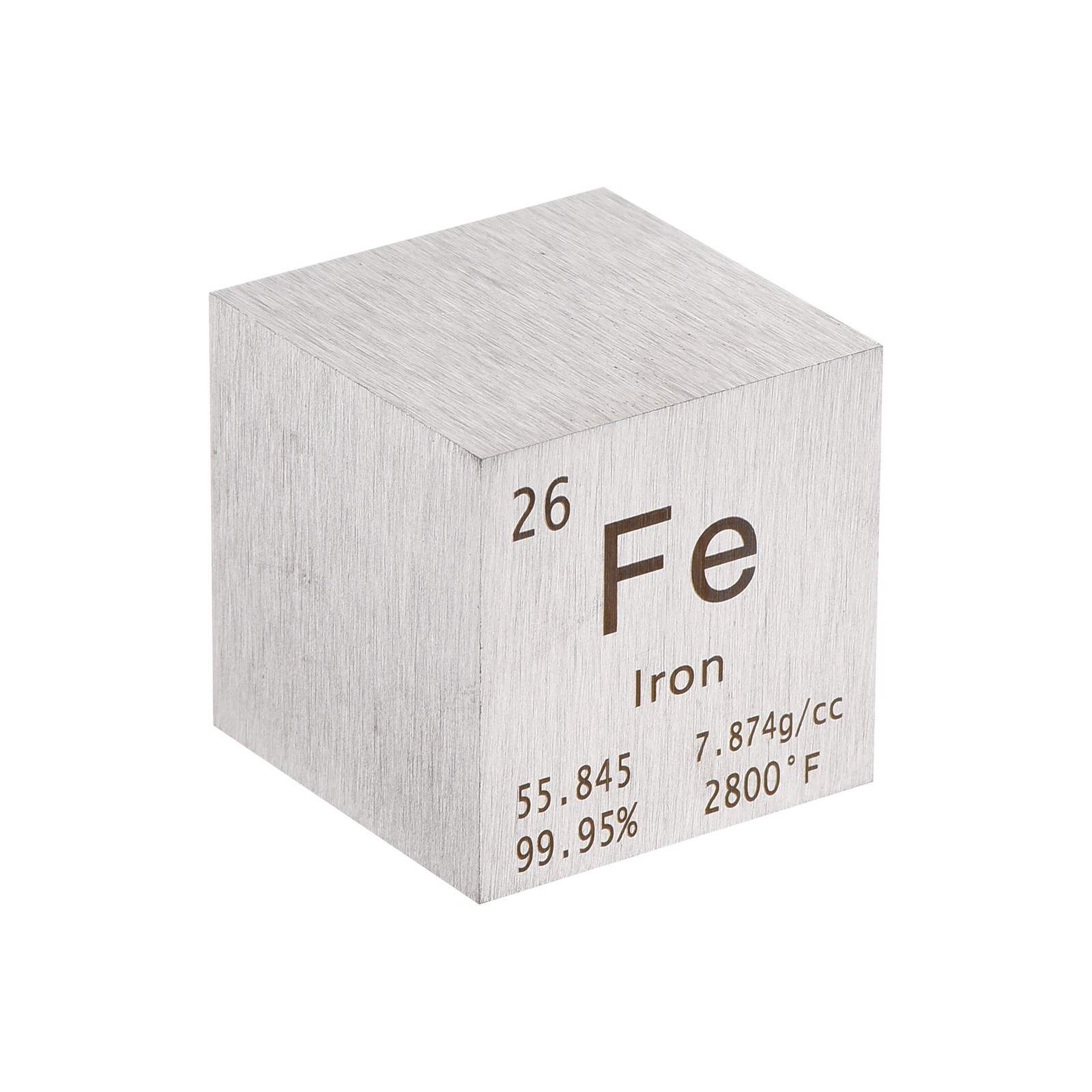 Iron Cube Metal Element High Density Blocks Pure Periodic Element 1″