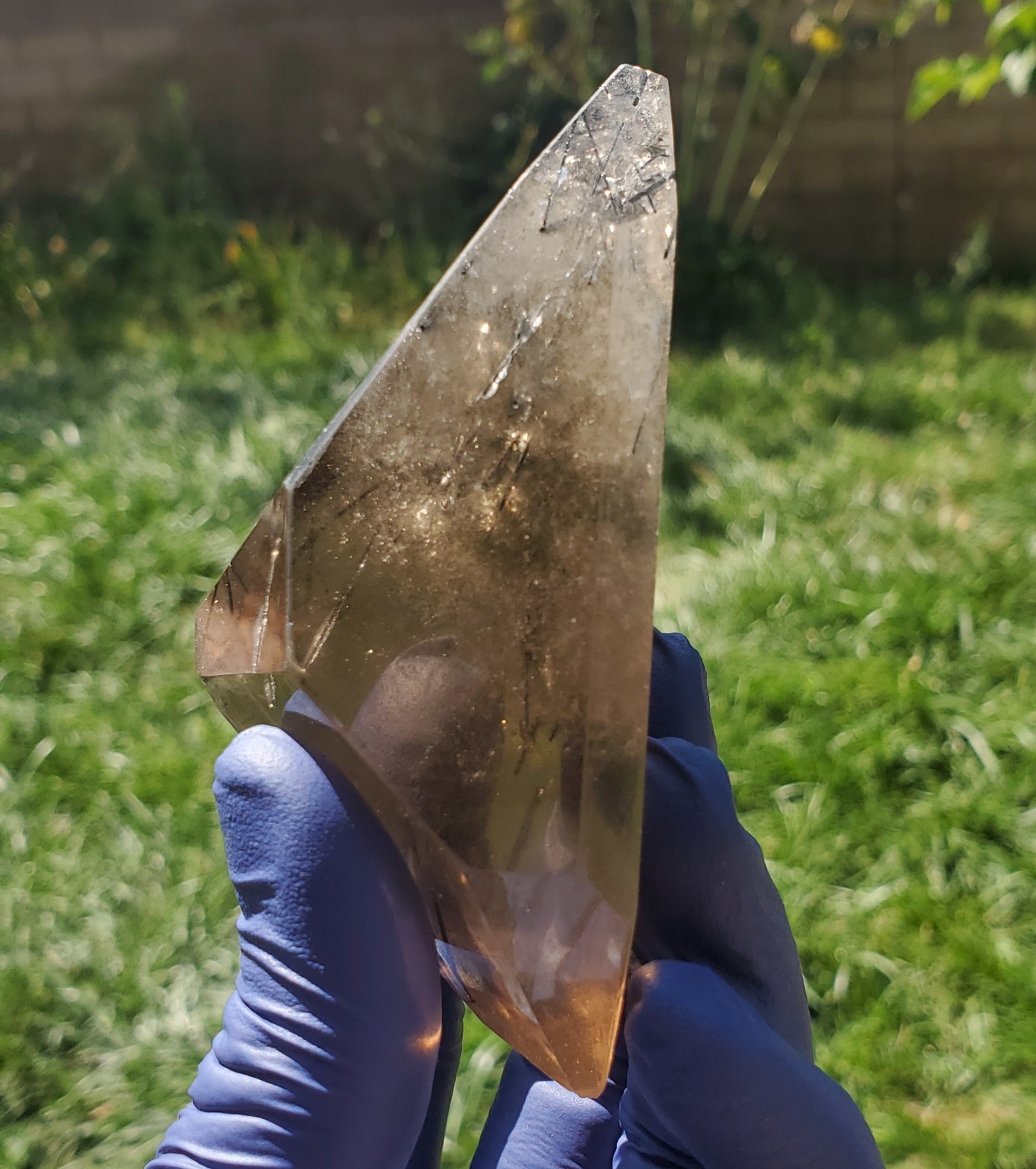 Black Tourmaline Rutilated Smoky Quartz free form Brazil 182g