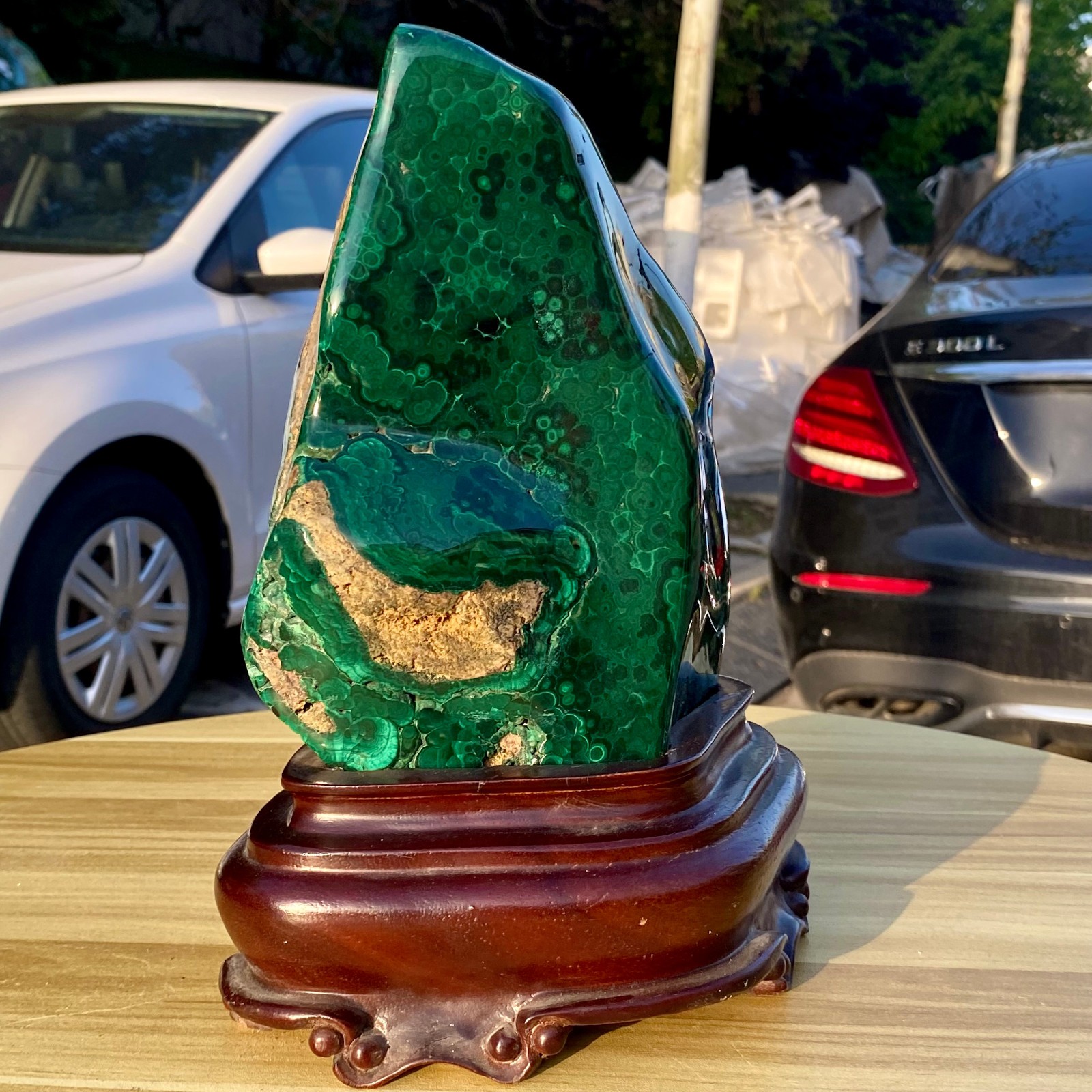 7.71LB TOP Natural Malachite crystal quartz Mineral specimen Reiki gem