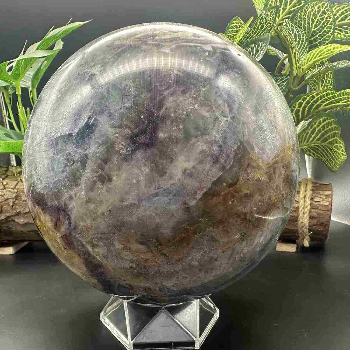 4730g Natural Fluorite Quartz Sphere Crystal Energy Ball Reiki Healing Gem