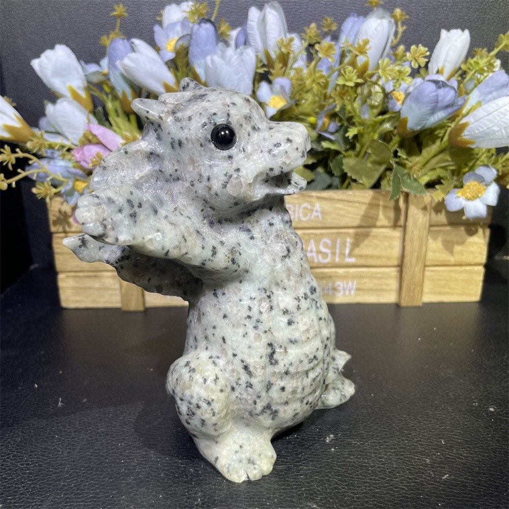 2.4LB 6.6″ Natural Creek Jasper Baby Dragon Decor Mineral Crystal Heal Gift