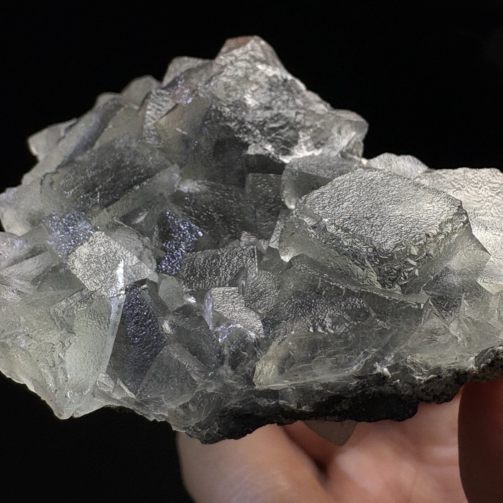Natural Crystal Water Clear Fluorite Cluster Xianghuapu China Specimen B62