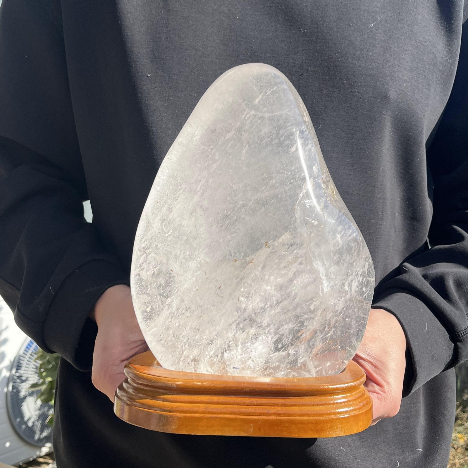 5600g Large Natural Clear Quartz Freeform Cystal Mineral Specimen +Stand