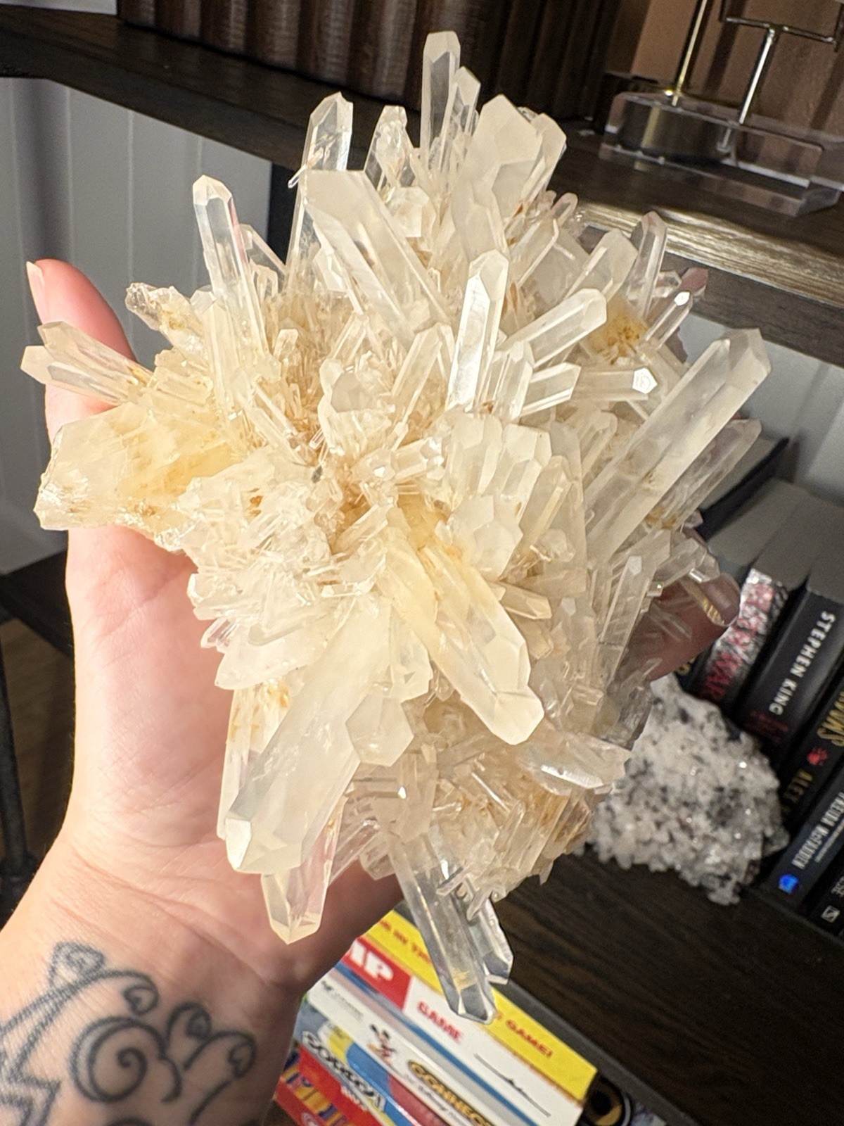 Golden Lemurian Quartz Cluster 6in x 4in