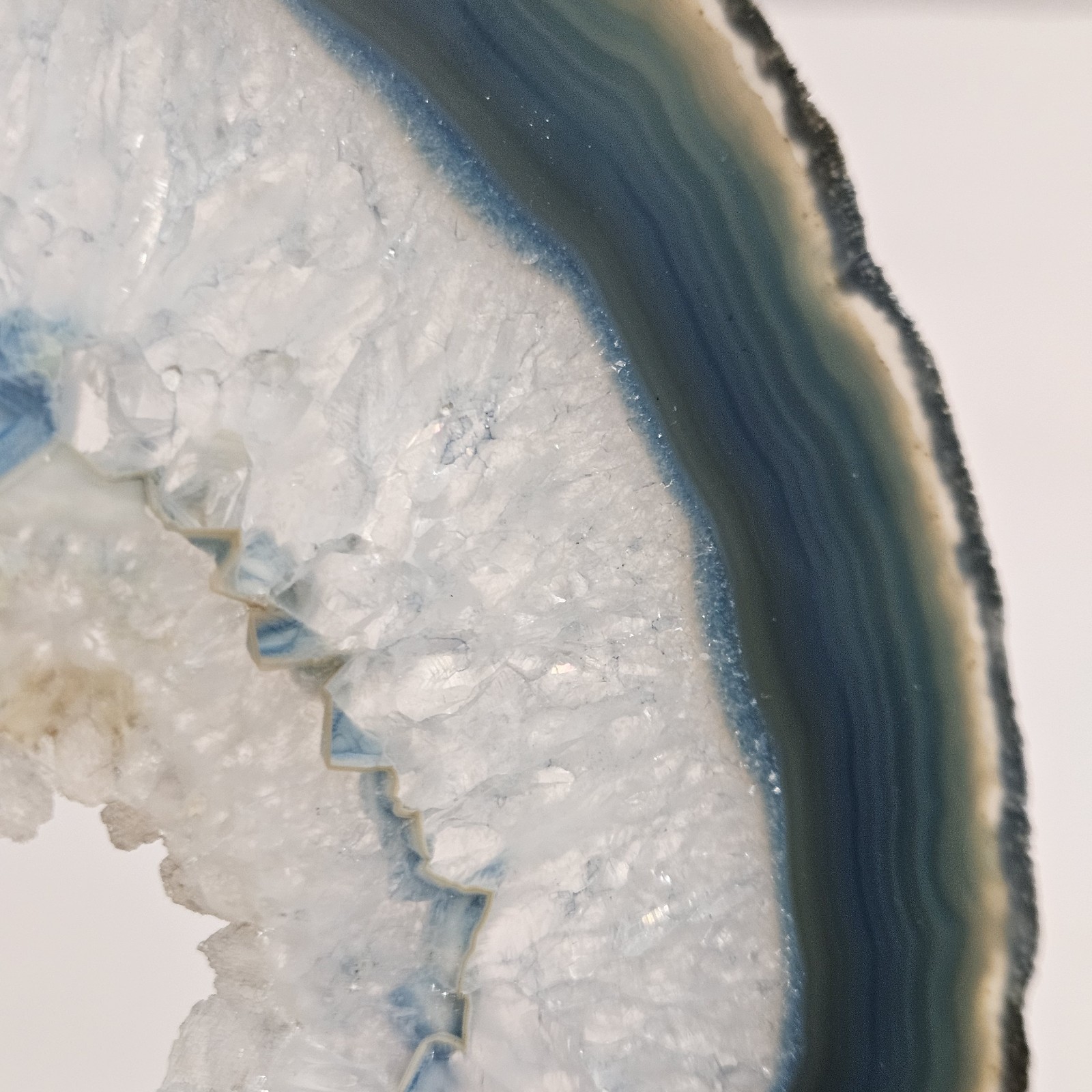 Large Blue Agate Slice 5.25″ GORGEOUS!!!