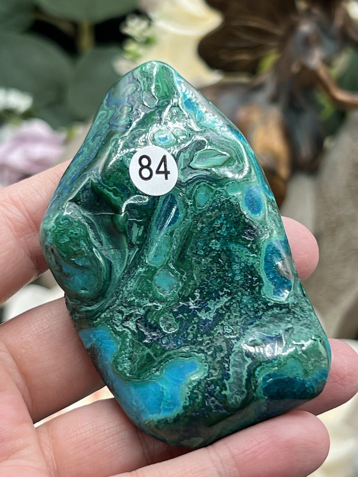 Natural “Malacolla” Malachite & Chrysocolla Freeforms L@@K Free ship & Gift