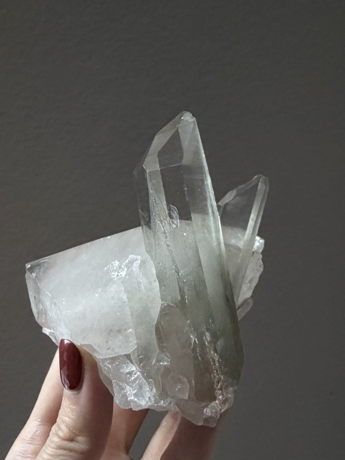 Zeca de Souza Brazil Quartz Cluster with Chlorite Inclusions & Elegant Vertical