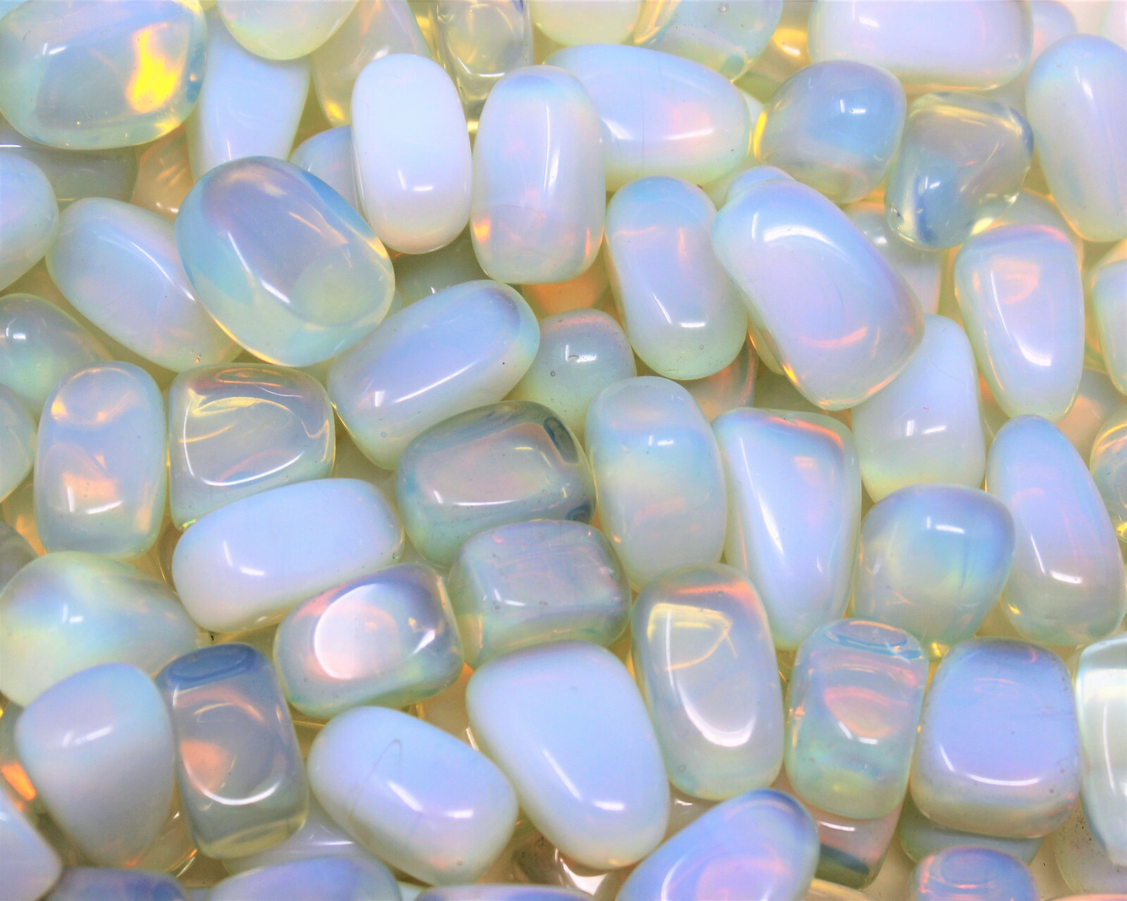 1/2 lb Bulk LARGE Opalite Tumbled Stone Crystal Healing Gemstone 8 oz