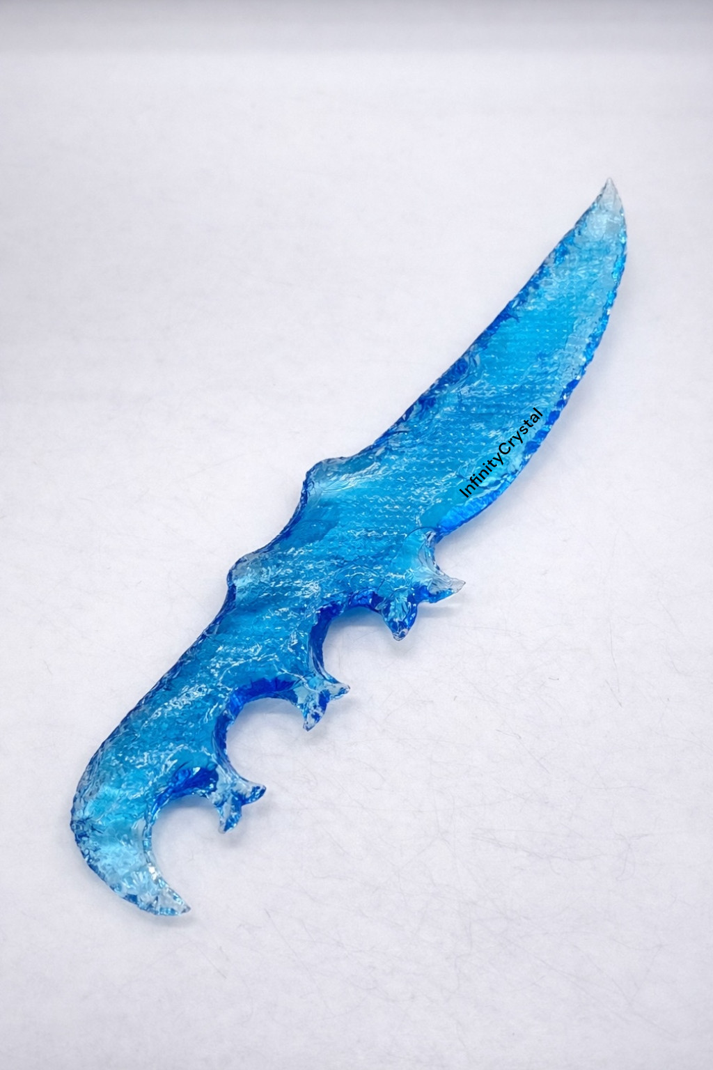 Aqua Blue Obsidian Glass Knife 9–10” Handmade | Ritual Pagan Collectible Dagger.
