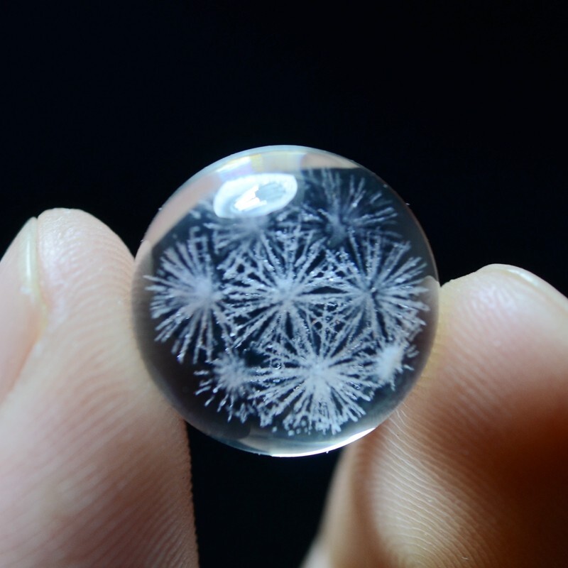 14mm New Find Rare NATURAL PRETTY Fireworks phantom QUARTZ CRYSTAL Sphere BALL