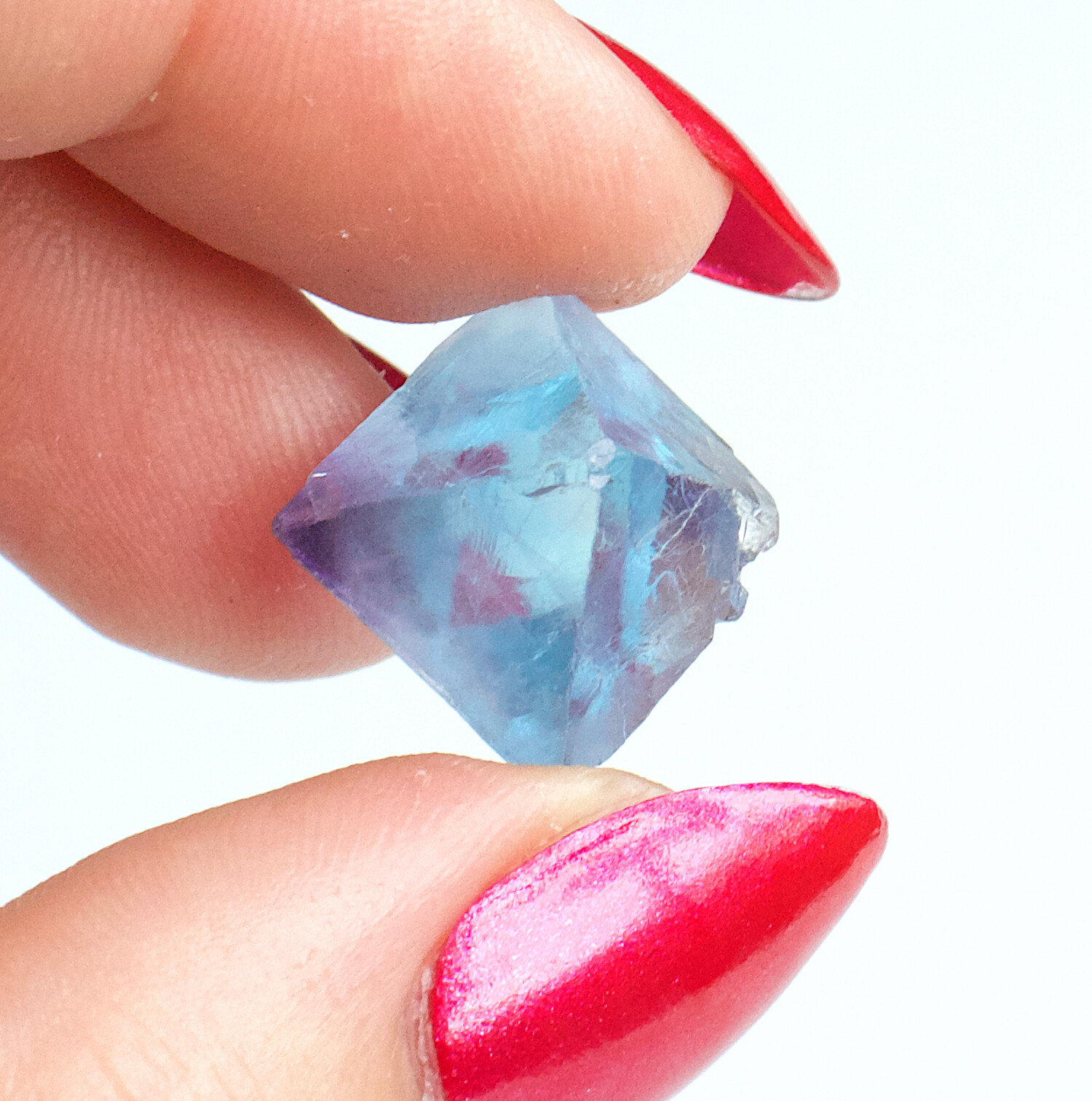 Fluorite Octahedron Gemmy Blue & Purple Color Cave In Rock, Illinois 2.0 Cms