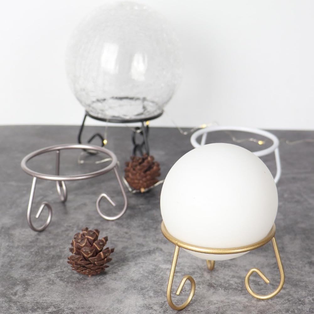 Christmas Crystal Ball Display Stand Black Sphere Holder Wrought Iron Ball Stand