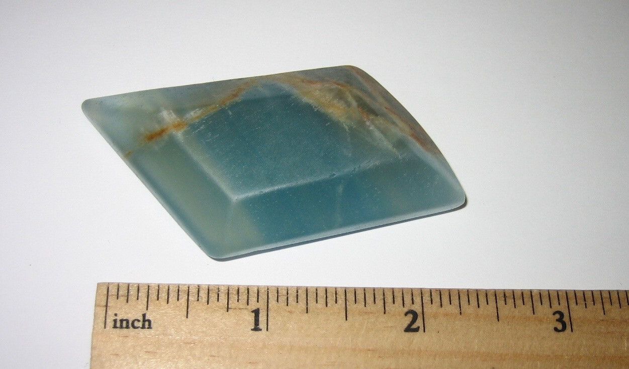 2.55″ TUMBLED POLISHED NATURAL LEMURIAN AQUATINE CALCITE CRYSTAL STONE 40.3g *10