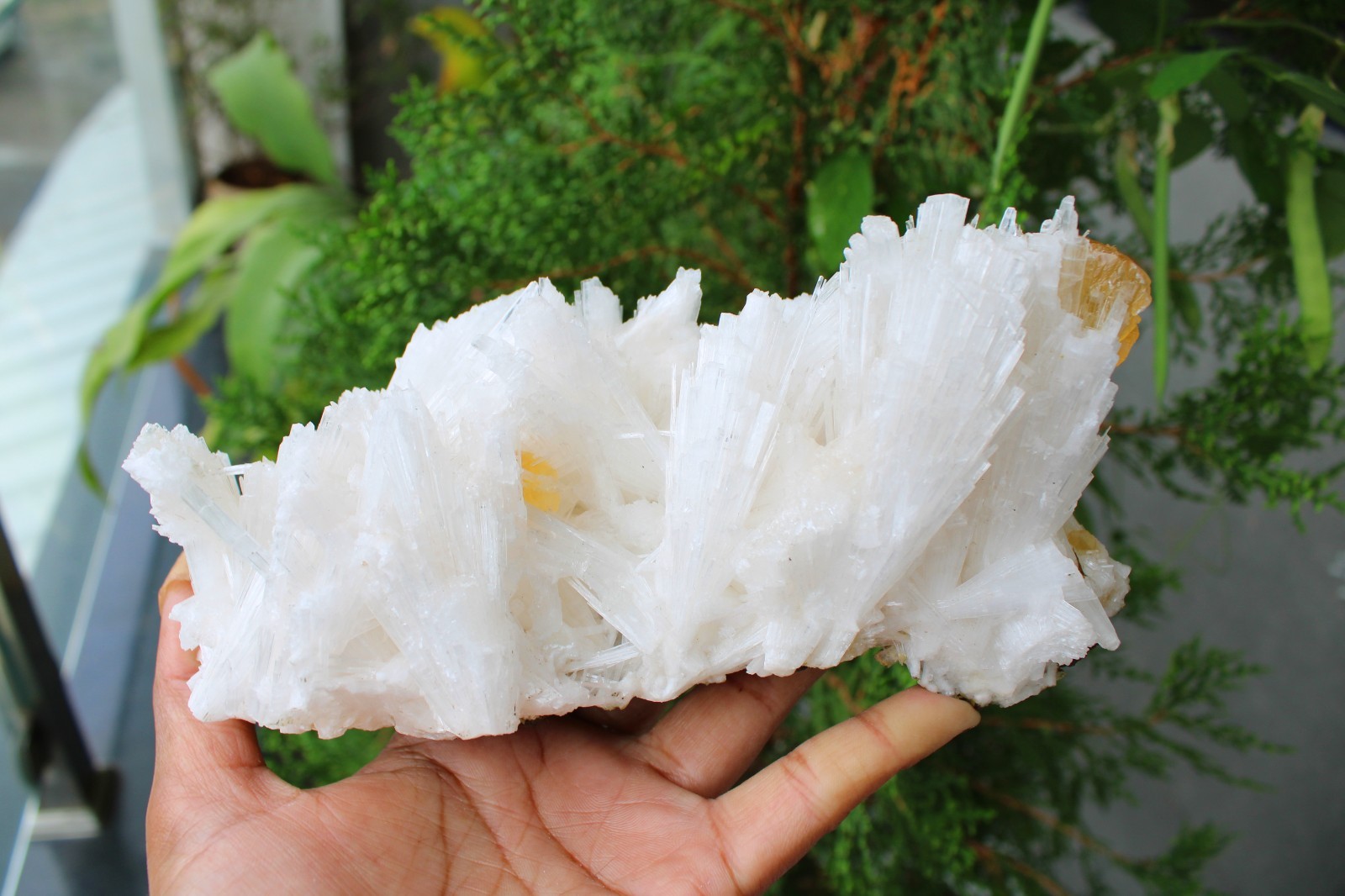 Calcite Crystals w/ Scolecite Format On Matrix Natural Mineral Specimen