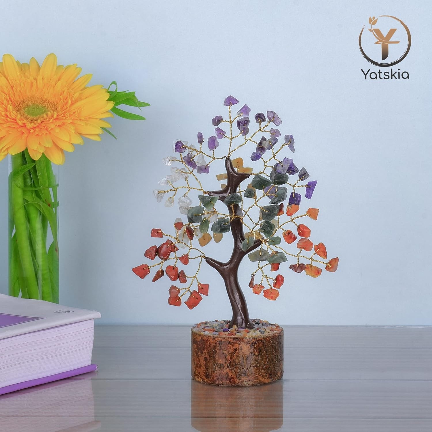 Seven Chakra Tree Of Life Crystal Tree, Crystals And Healing Stones, Feng Shui..