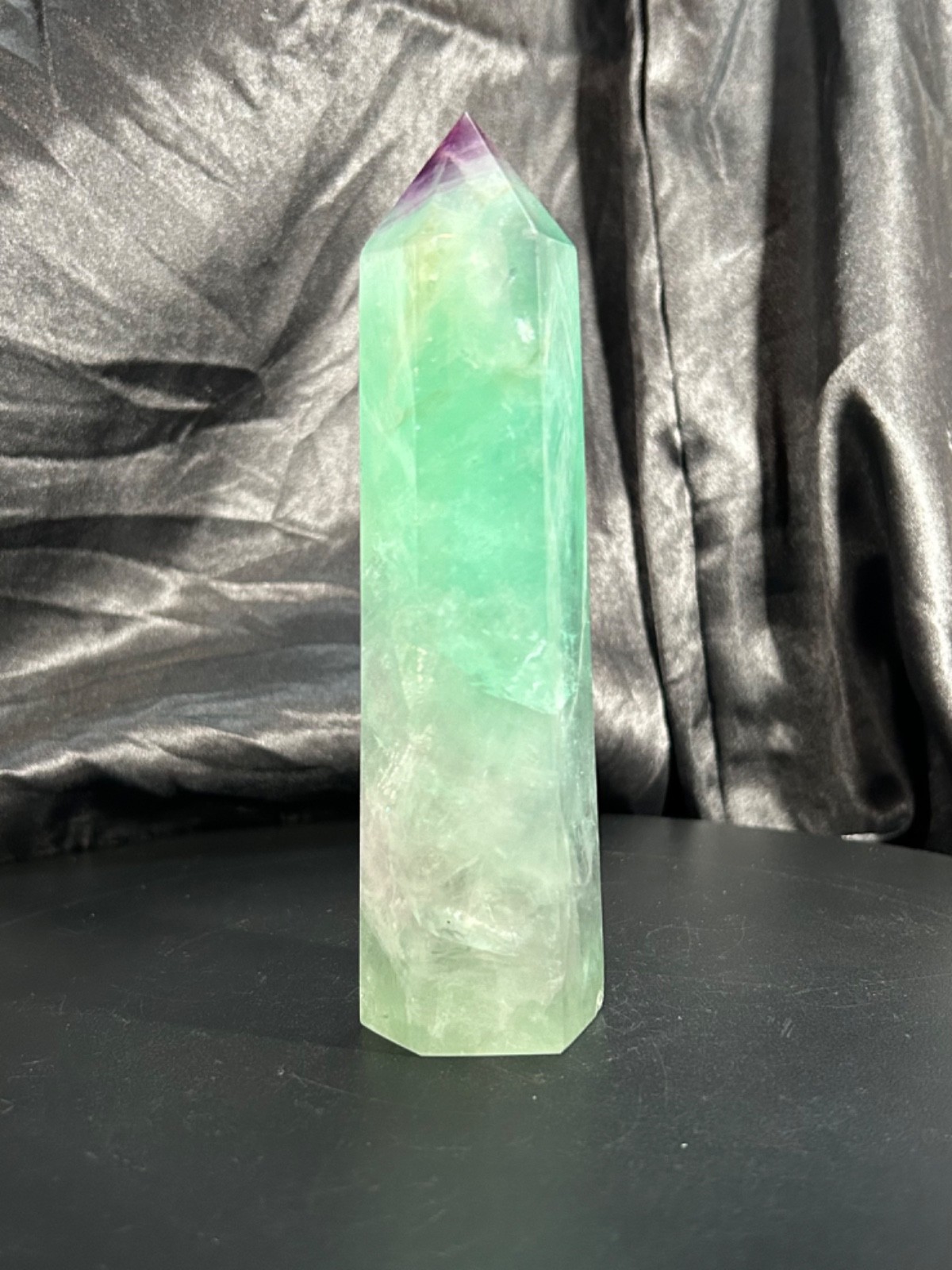 5.87 Rainbow Fluorite Tower 14.5oz (413 grams)