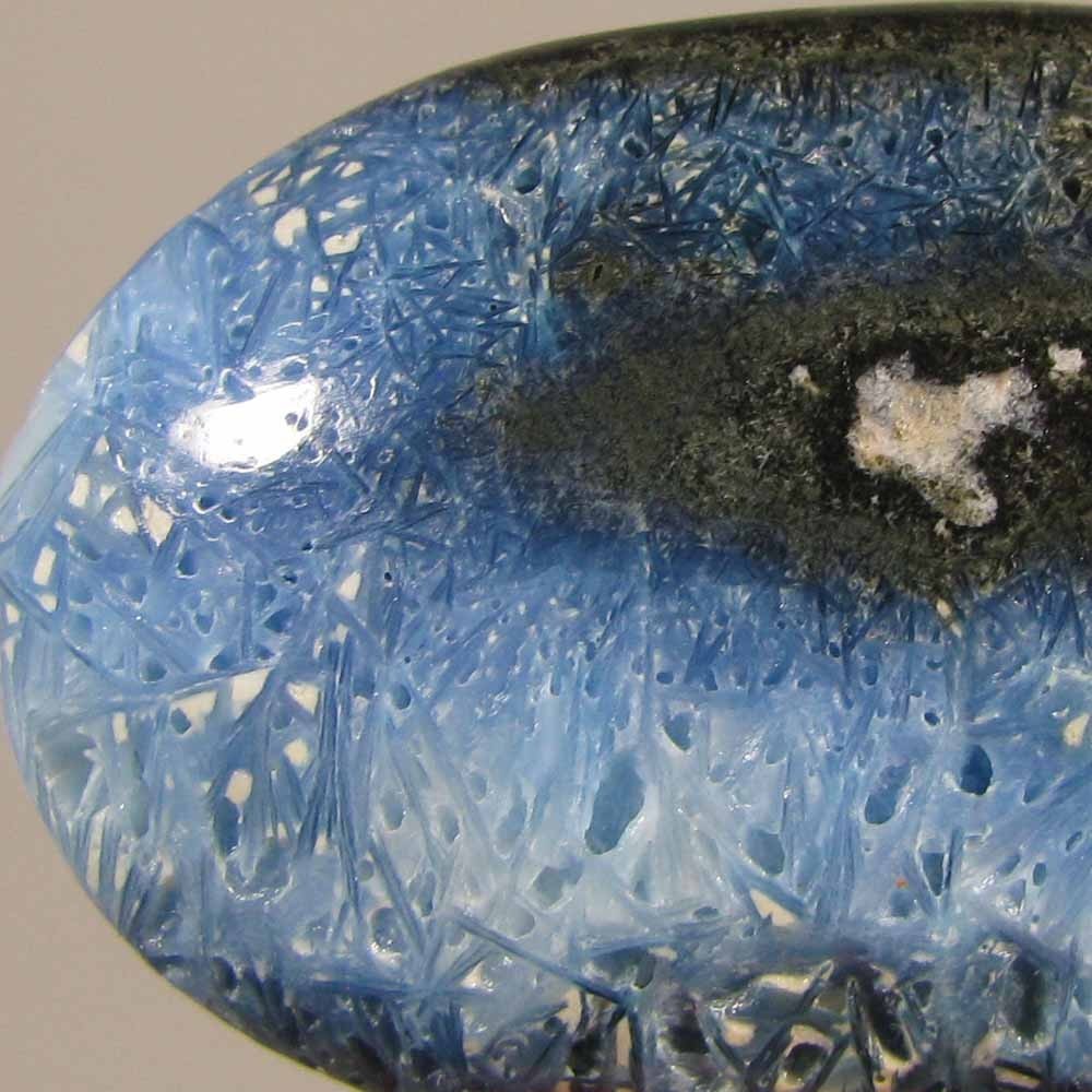 2″ Blue Ice GLACIERITE Polished Palm Stone – Indonesia