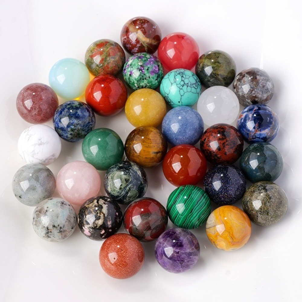 Natural Mixed Crystal Sphere Balls Reiki Healing Stone Decoration Meditation200g