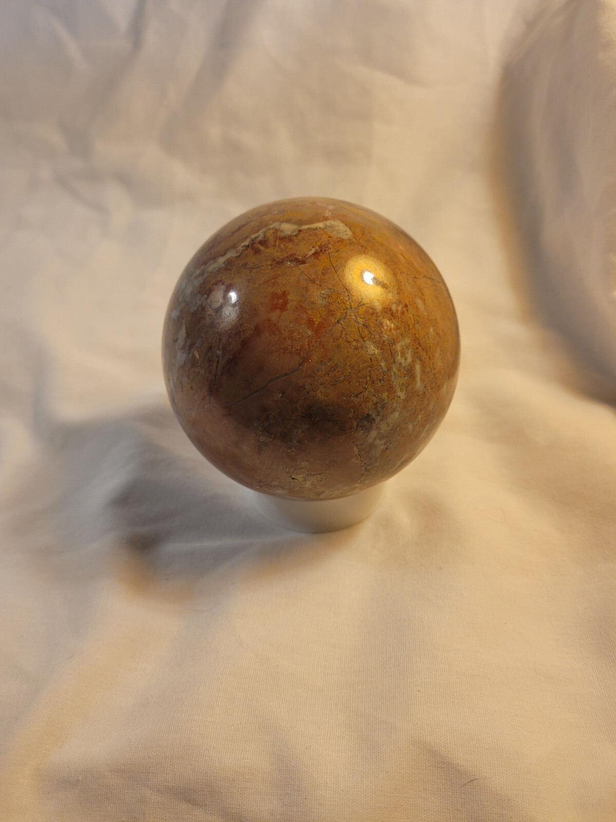Polished marble ball sphere orb 4″