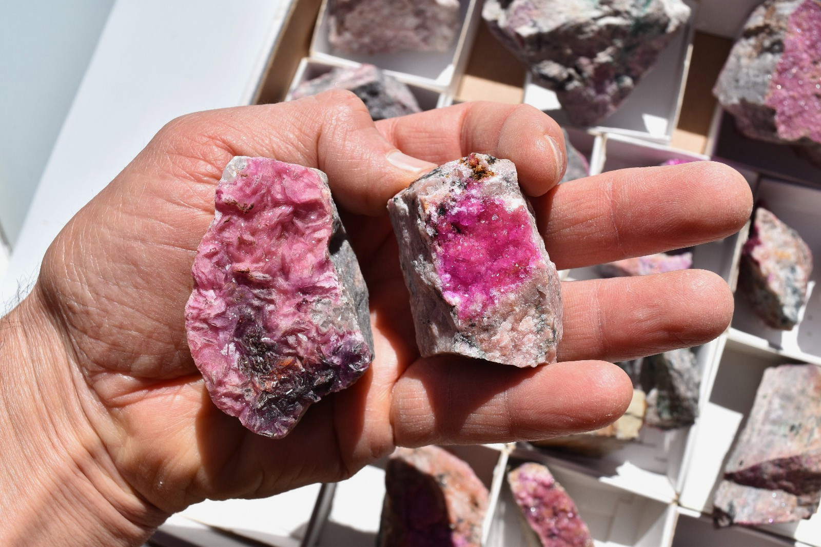 WHOLESALE Cobaltoan Calcite from Congo 3 kg 35 pieces # 5761