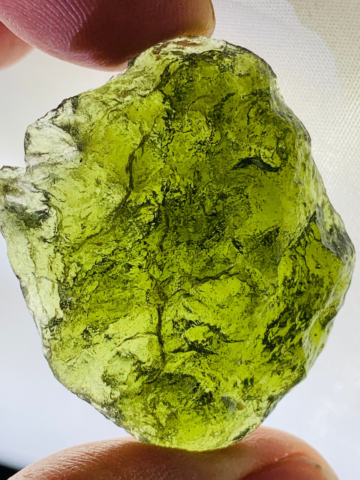 TOP Moldavite Raw Moldavite Crystal from Czech Republic PICcertificate 63CT