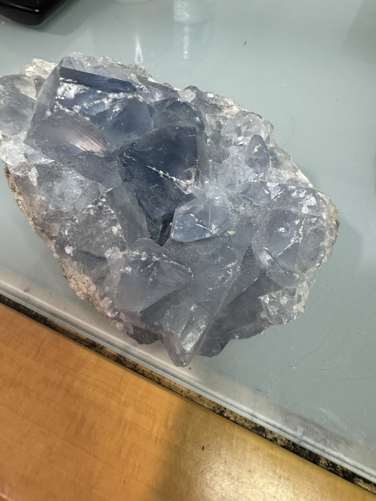 1..8 Lbs Natural Blue Celestite Geode Quartz Crystal Mineral Specimen Healing