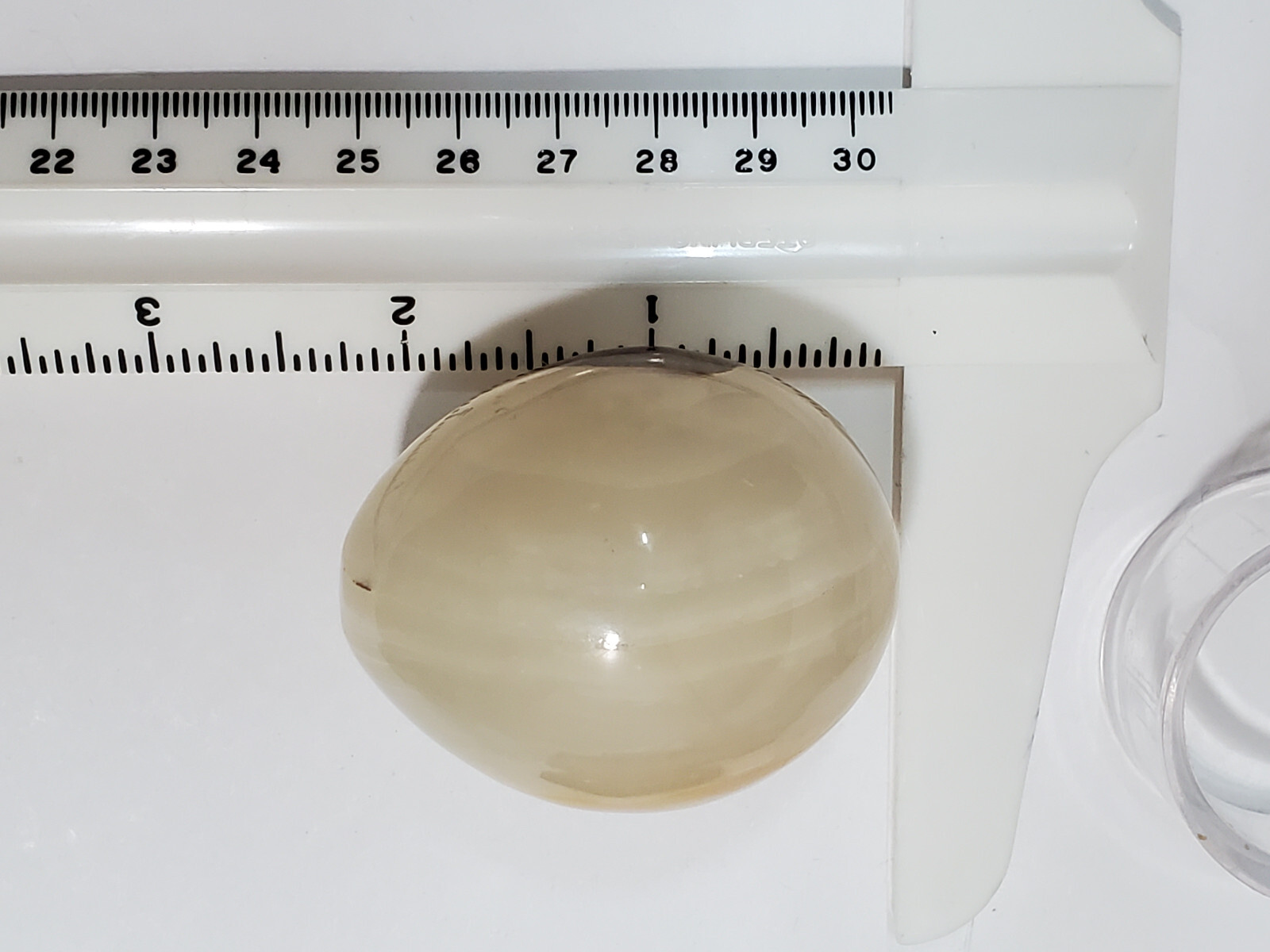 62G 33mm 1 5/16″ Natural Amethyst Quartz Onyx Marble Crystal Egg Mineral w/stand