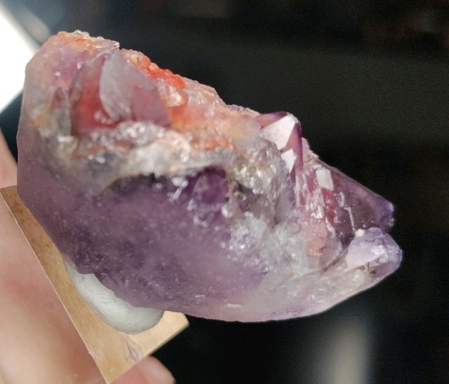 Purple Quartz Crystal Cluster Specimen on Acrylic Display Base / Stand