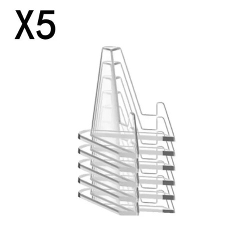 5x Clear Acrylic Display Stand Holder 3″ Easel Trading Card Phone Rock Mineral