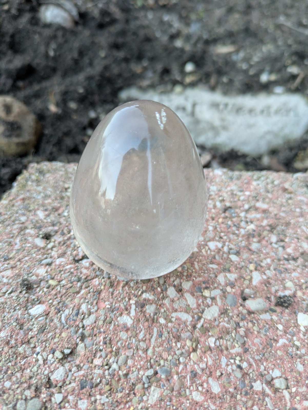 Clear Quartz Crystal Egg -211gm , 2 1/2 in Perfect Spring Purchase!