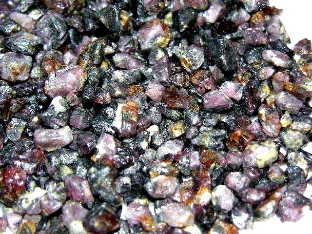 Spinel violet blue crystal all natural mine rough 1/4 pound lots 3-9mm