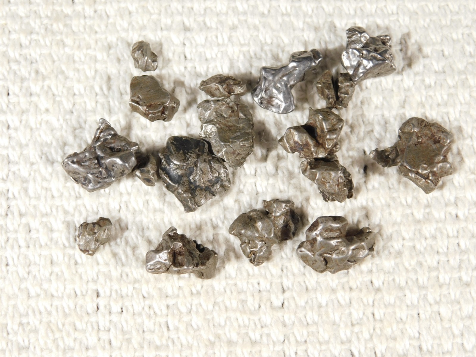 Big Lot of Little Campo Del Cielo METEORITES 100% Authentic Argentina 20.0gr