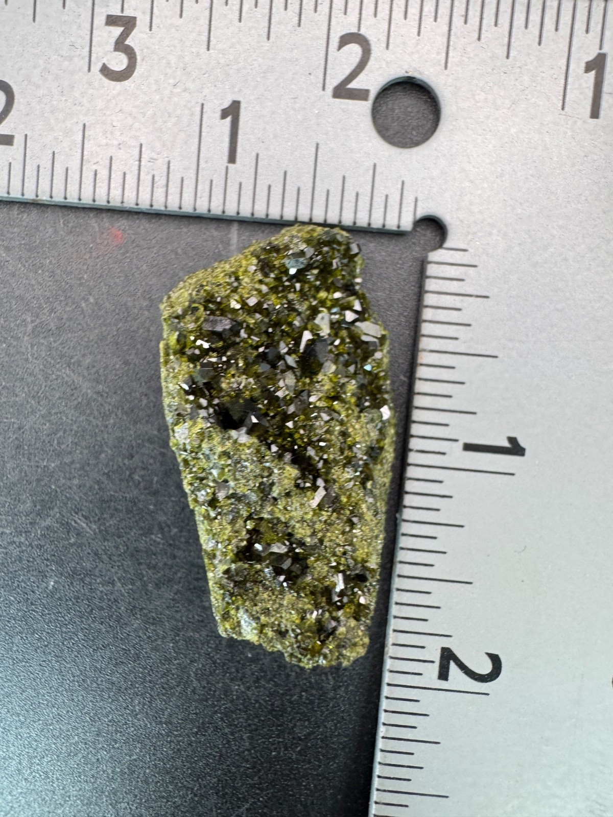 6829 Sparkly Green Epidote with Clear Quartz Calumet Iron Mine, Colorado 32g