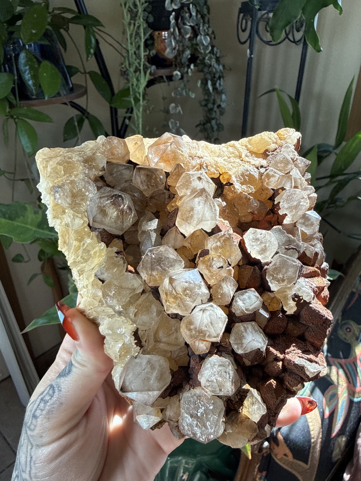 Large Smoky Quartz Crystal Cluster w/Limonite – Bulgaria – 2.45lbs