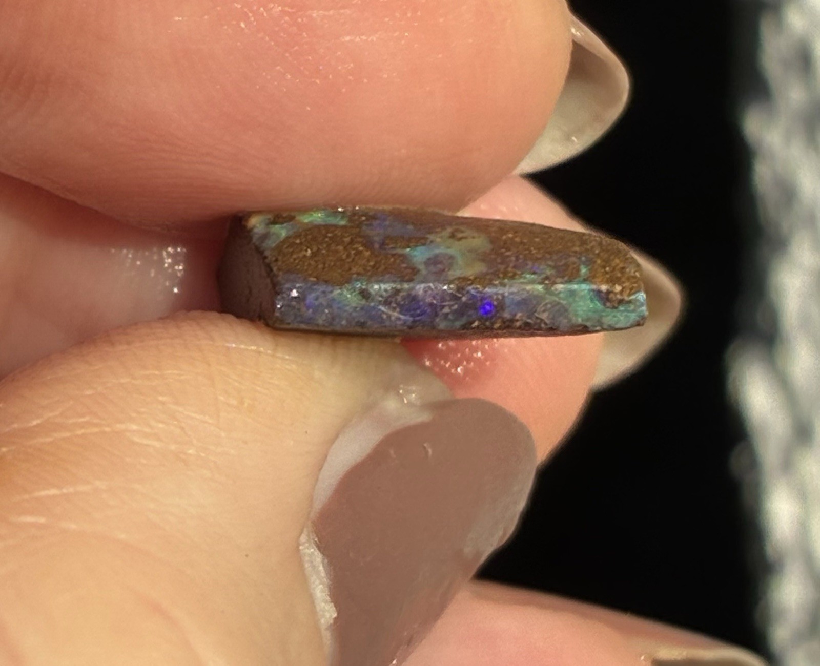 6ct Australian Small Pretty Boulder Opal Rough Loose Multicolor Specimen A21