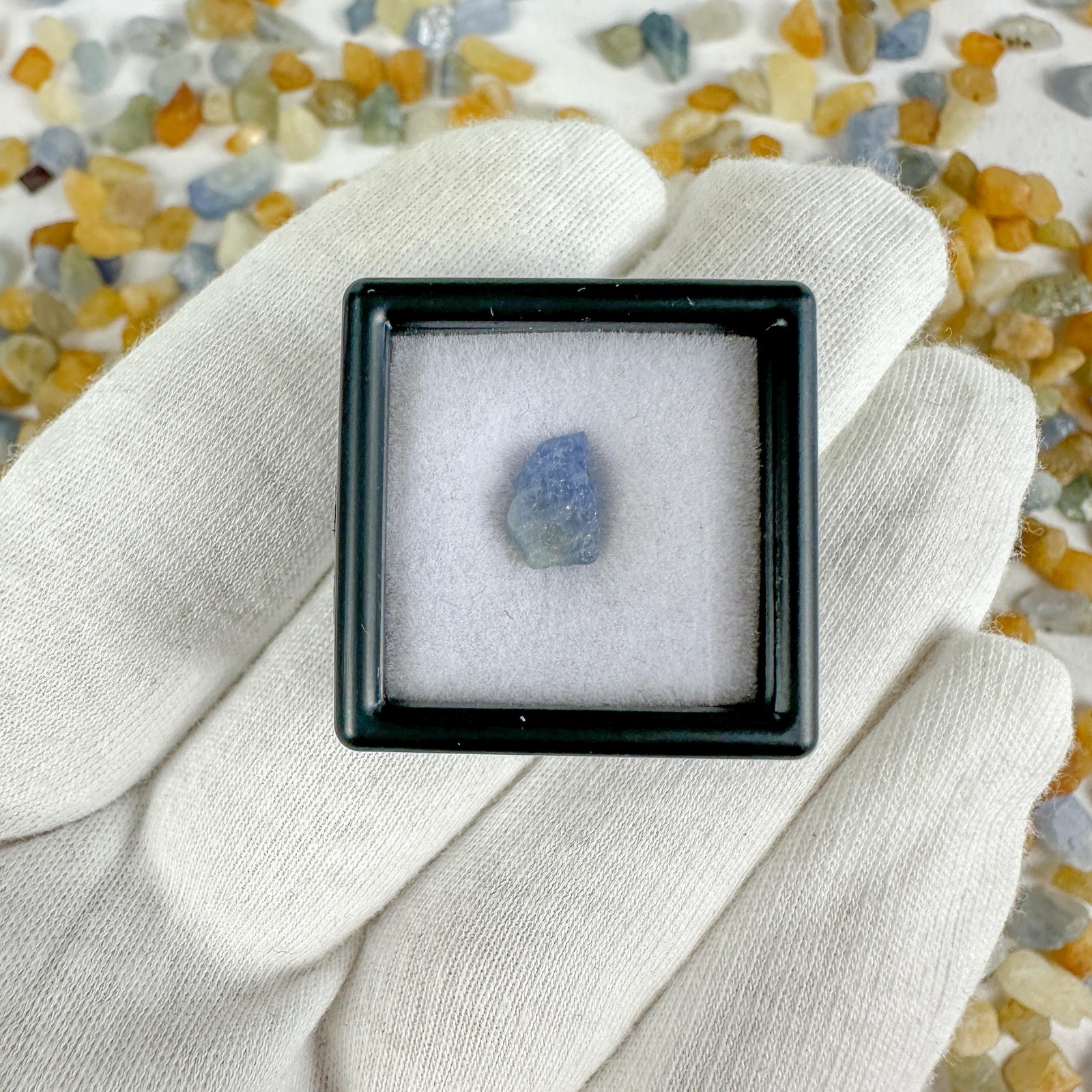 Natural Raw Blue & Yellow Sapphire Crystal / September Birthstone Communication