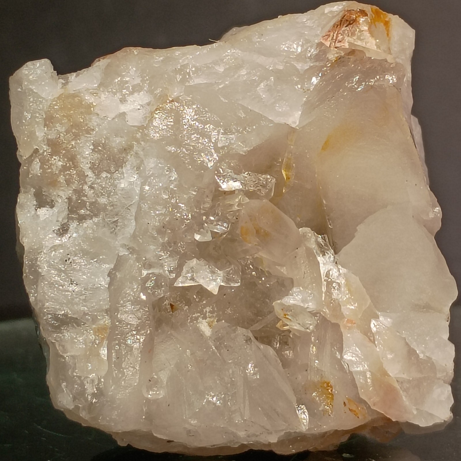 104g Quartz & Massive Topaz Crystal Silver Mines MO Historic Byrd Collection